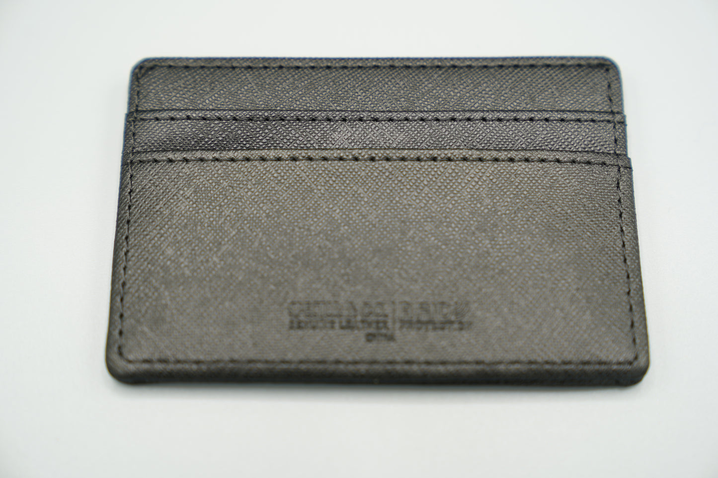 Elegant genuine diamond-textured leather RFID VIVIDUS debossed card holder